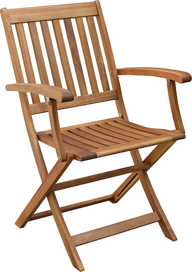 Outdoor Wooden Chair Joter Natural 53x60x90cm