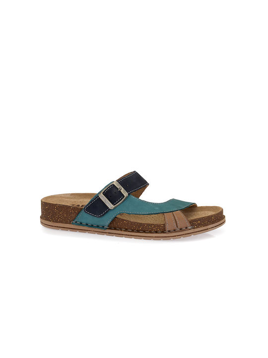 Zarkadi Anatomic Leather Women's Sandals Blue