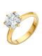 Vogue Solitaire Μονόπετρο από Ασήμι με Ζιργκόν