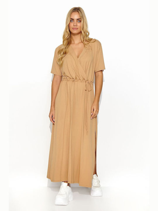 Makadamia Sommer Maxi Kleid Beige