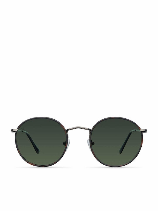 Meller Yster Sonnenbrillen mit Gunmetal Rahmen und Grün Linse
