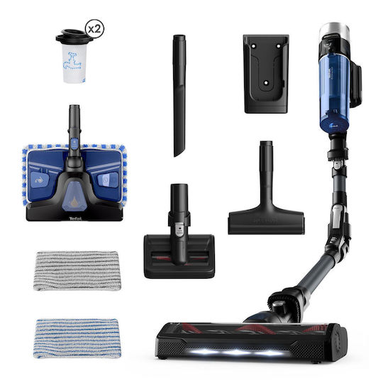 Tefal X-Force Flex 9.60 Aqua Επαναφορτιζόμενη Σκούπα Stick 18V Μαύρη