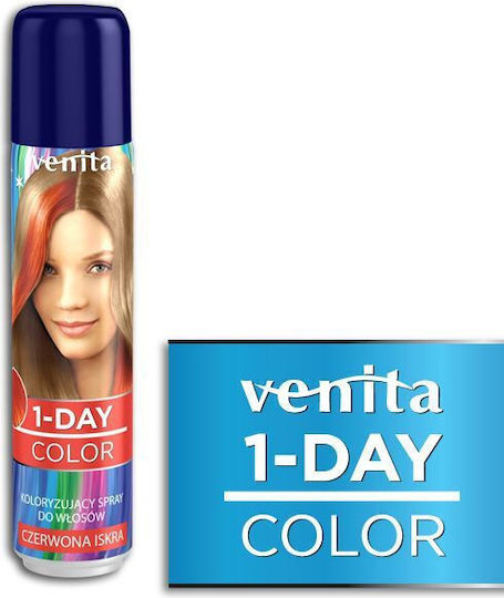 Venita Προσωρινή Βαφή Μαλλιών σε Spray Χωρίς Αμμωνία 4 Red Spark 50ml