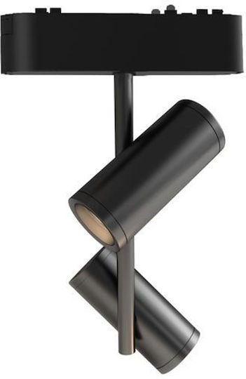 Eurolamp Schiene Einzel LED Warmes Weiß Spot in Schwarz Farbe