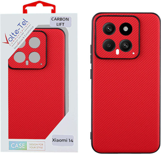 Volte-Tel Carbon Lift Back Cover Silicone Red (Xiaomi 14)