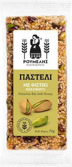 Παστέλι Παραδοσιακό Μέλι Φιστίκι Αιγίνης Κελυφωτό Ρούμελης 70gr