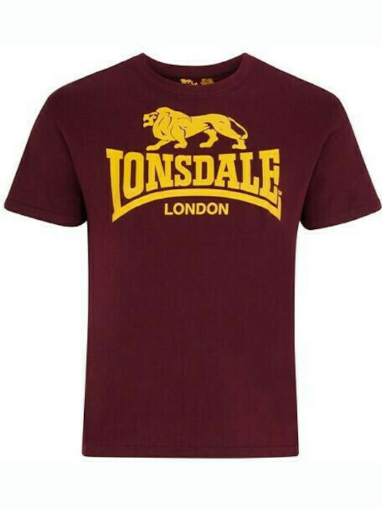 Lonsdale Men's Short Sleeve T-shirt Bordeaux