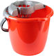 Viosarp Viosarp Mop Eimer mit Auswringer Kunststoff Gewicht 15lt Rote
