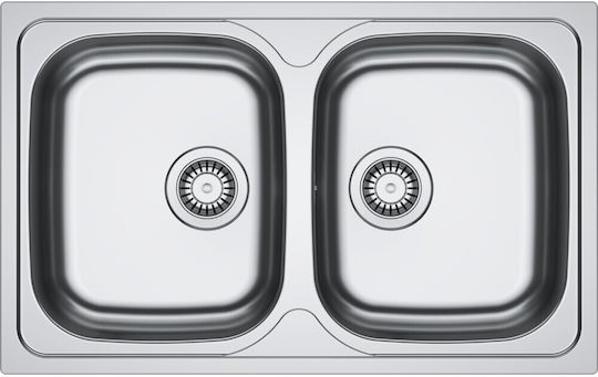 Franke Spark SKX 620-34-34 0011552215 Drop-In Chiuvetă Inox L80xW50cm Argintiu