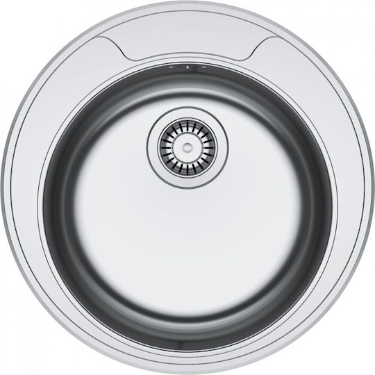 Franke Rondo Drop-In Küchenspüle Inox Satiniert M50xB50cm Silber