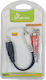 Convertor RCA masculin în RCA 2x mascul 1buc 8217