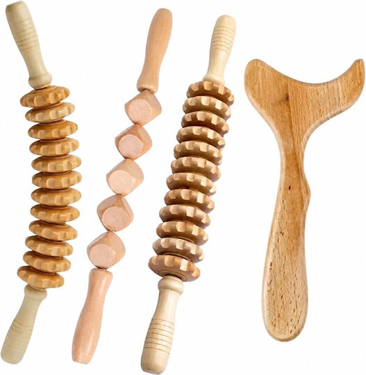 Ξύλινα Εργαλεία Μασάζ Μαδεροθεραπεία Wood Massage Maderotherapy Set