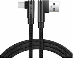 Swissten Textile USB 2.0 USB-C мъжки - USB-A мъжки 1.2м
