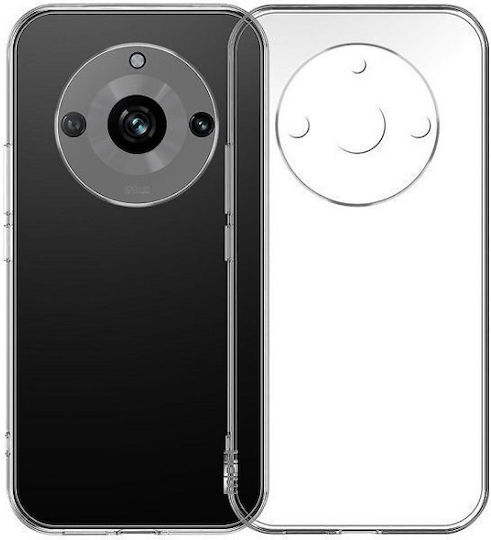 Задна корица Силикон / Закалено стъкло Прозрачен (Realme 11)