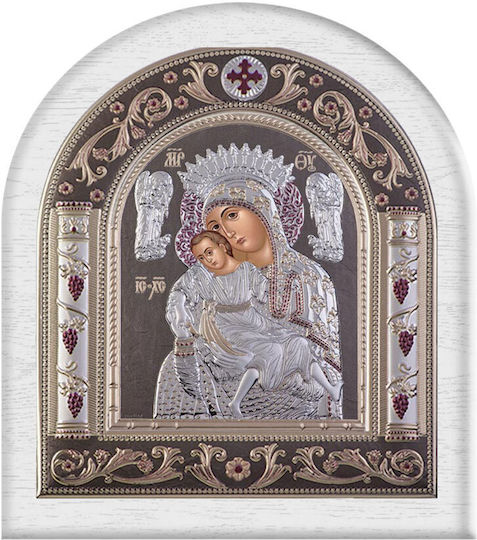 Slevori Axion Esti Classic Regular Wreath 17x19.7 White Grey Silver Wood 186453 1tmx