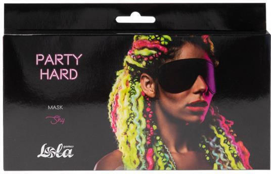 Party Hard BDSM Maske in Schwarz Farbe
