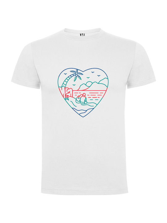 iLovePrints Neon Miami Nightscape T-shirt White