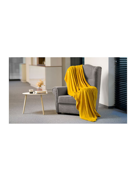 Teesa Fleece Decke Einzeln 150x200cm Gelb