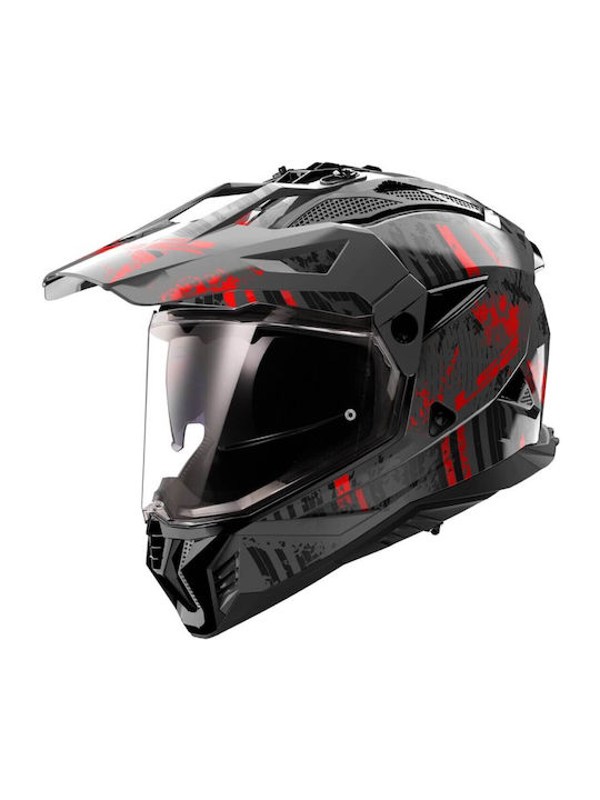 LS2 Pioneer II Crazy mat black/red Κράνος Μηχανής Full Face ECE 22.06 ...