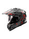 LS2 Pioneer II Crazy Matte Schwarz/Rot Motorradhelm On-Off ECE 22.06 1600gr mit Sunvisor