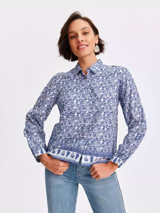 Make your image Women's Long Sleeve Shirt Blue