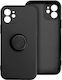 Ring Back Cover Σιλικόνης / Πλαστικό Μαύρο (Redmi Note 13 4G)