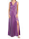 Bellino Maxi Evening Dress Open Back purple
