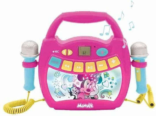 Lexibook Ηχείο Karaoke με Ασύρματα Μικρόφωνα Minnie Mouse Light-up Ροζ