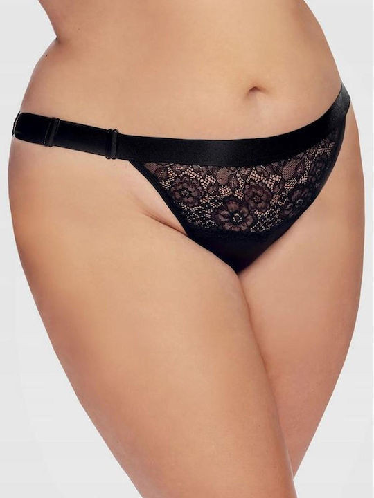 Boss Of Toys Laura Slip με Δαντέλα Μαύρο