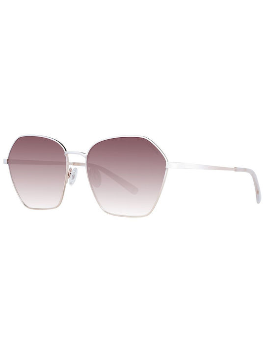 Comma Sonnenbrillen mit Silber Rahmen und Lila Verlaufsfarbe Linse