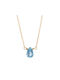 Silver Gold Plated Chalcedony Necklace