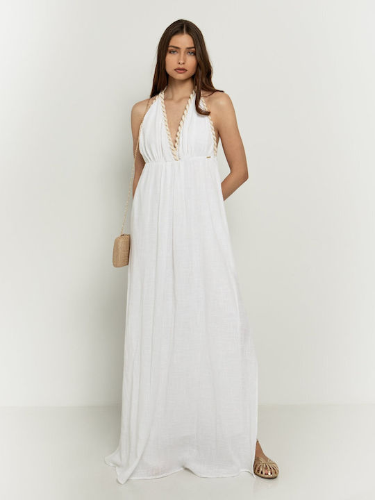 Toi&Moi Dress with Slit White