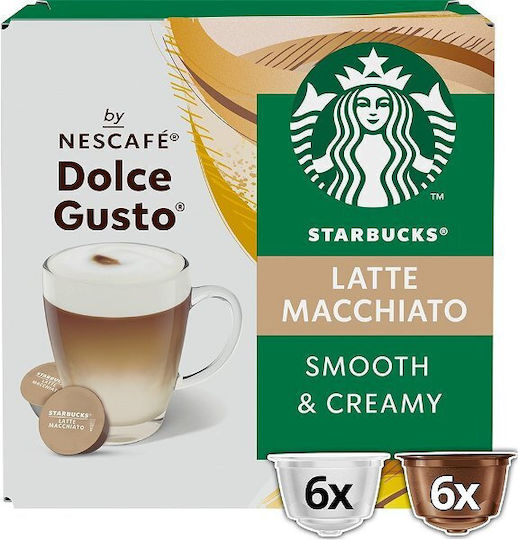 Starbucks Capsule Espresso Macchiato Compatibile cu Mașina Dolce Gusto 12capace