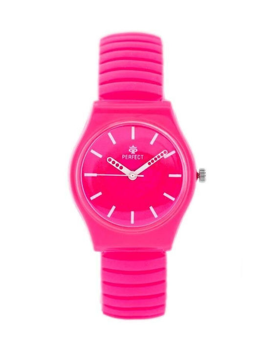 Perfect Watch with Pink Rubber Strap