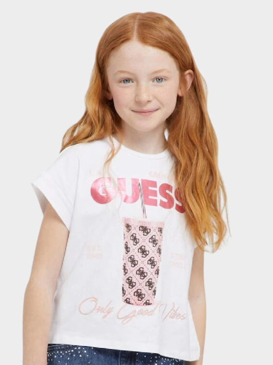 Guess Παιδικό T-shirt WHITE