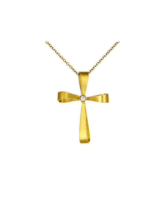 Femeiesc Aur Cruce 14K