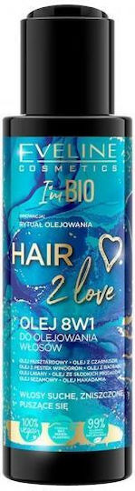 Eveline 2 Love 8in1 Λάδι Μαλλιών για Θρέψη 110ml