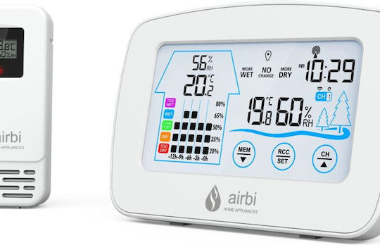 Airbi Digital Termometru & Higrometru pentru utilizare în interior și exterior