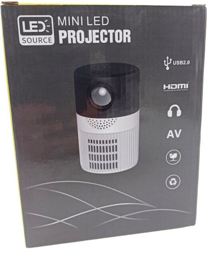 KY-T400 Mini 3D Projector LCD Full HD LED Lamp with Built-in Speakers White