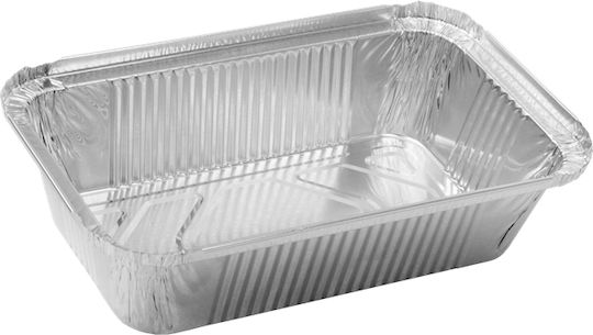 Aluminum Pasta Container Medium 205x12.4x4.5cm 690cc Disposable Without Lid R-43l/light