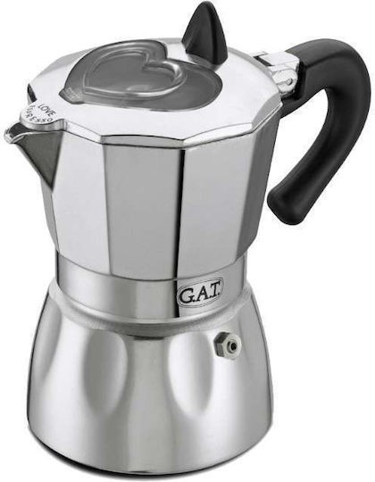 GAT Valentina Moka Pot Μπρίκι Espresso 9cups Μαύρο