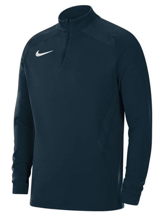 Nike Ανδρική Μπλούζα Dri-Fit με Φερμουάρ Navy Μπλε