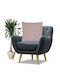 Liolios Home Μαξιλάρι Καναπέ Sandy Brown 50x50εκ.