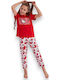 Siyah Inci Kids' Pajamas Summer Cotton red