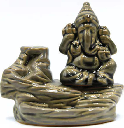 Κεραμικός Καυστήρας Ganesha Κώνους Ανάστροφης Ροής 10cm Grey