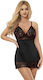 Subblime Sexy Babydoll με Δαντέλα Μαύρο