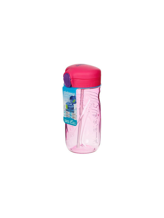 Sistema Quick Flip Παγούρι Πλαστικό 520ml Ροζ