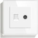 Priză Dublă De Rețea RJ45 Cu Cadru Tip Cat6 În Culoare Albă