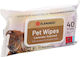 Flamingo 40 Dog and Cat Wipes for Body Cleansing with Lavender Scent Lavender