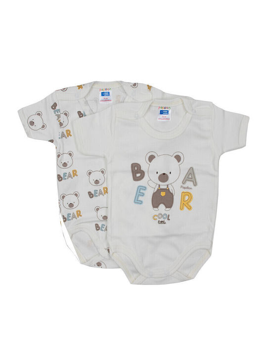 Papillon Kids Σετ Κορμάκια Εκρού 2τμχ